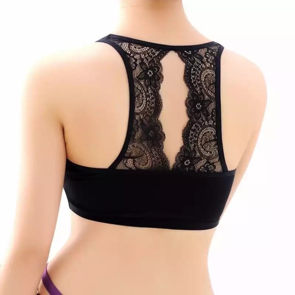 Women Hollow Tube Top Padded Wrap Bra - Picture 3 of 3